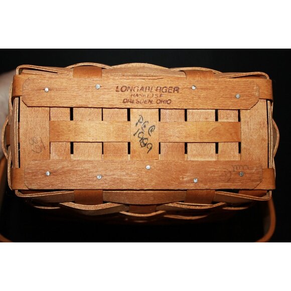 Longaberger Christmas Collection 1989 Edition Holiday Memory Basket W/ Paperwork - Picture 3 of 3